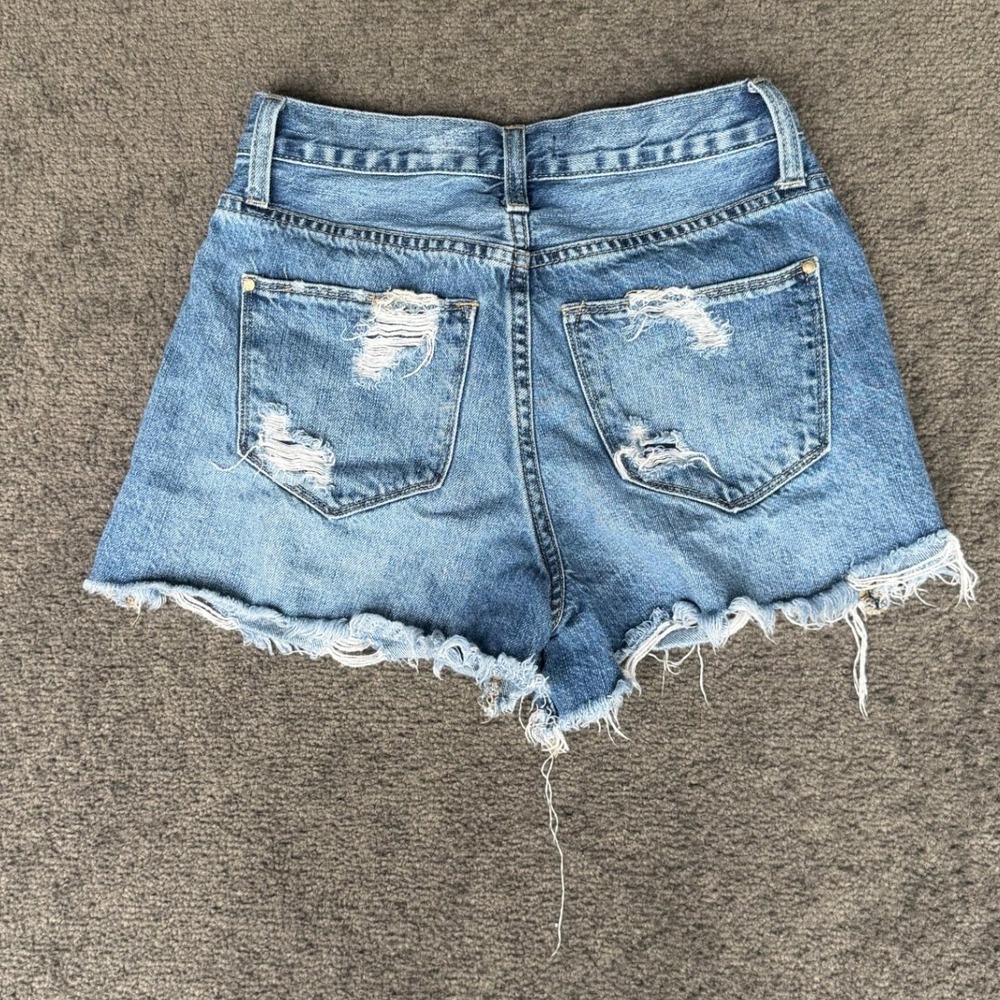 Altard State Petra 153 Distressed Denim Shorts Medium Wash Blue Womens Size 1/24 - Picture 9 of 9